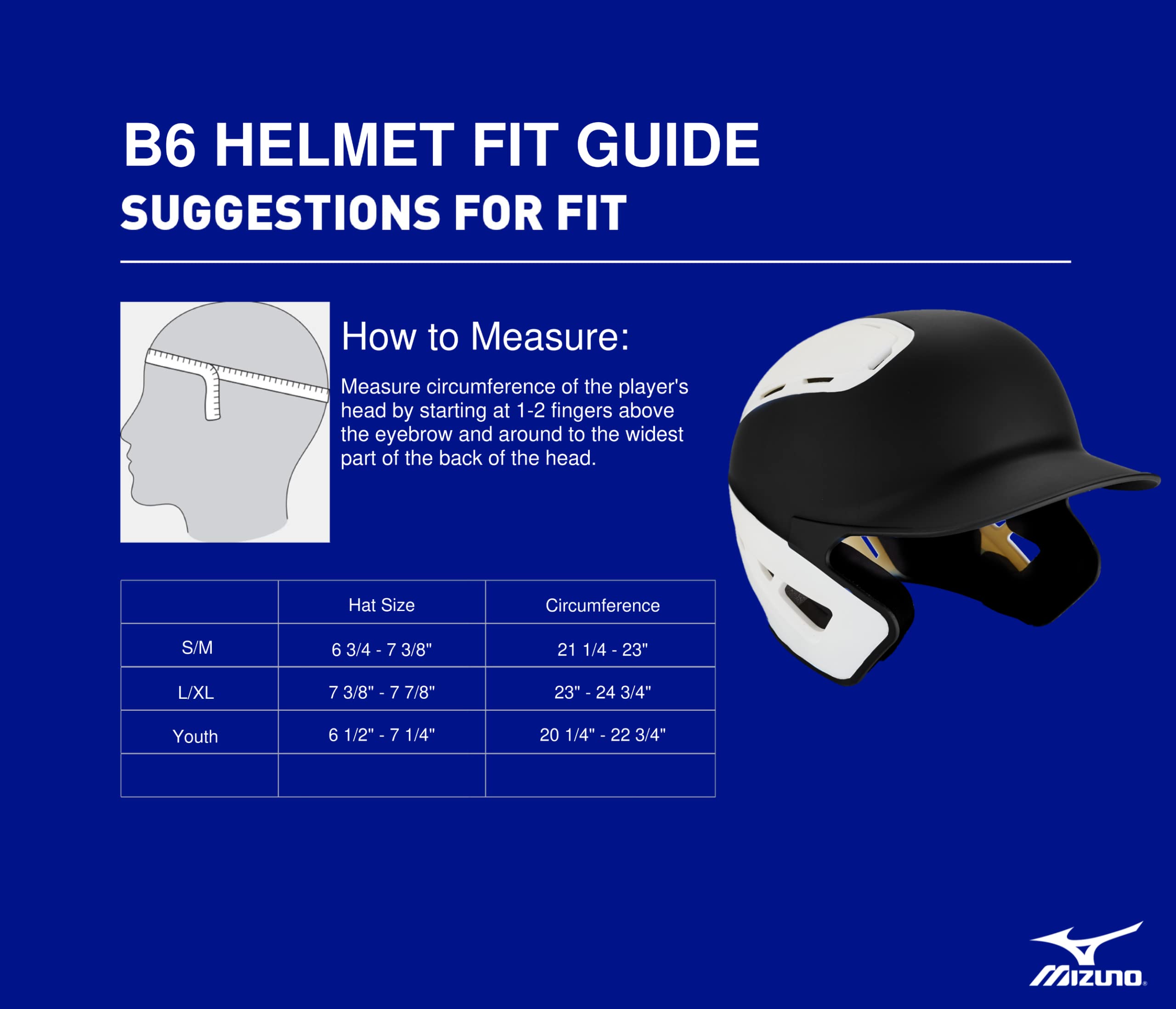 Mizuno Adult B6 Baseball Batting Helmet - Image 4