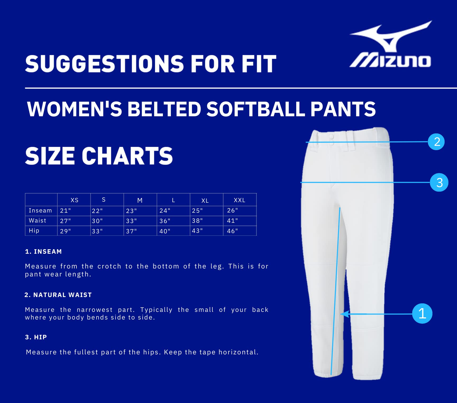 Mizuno Adult Women's Belted Low Rise Fastpitch Softball Pant - Image 7