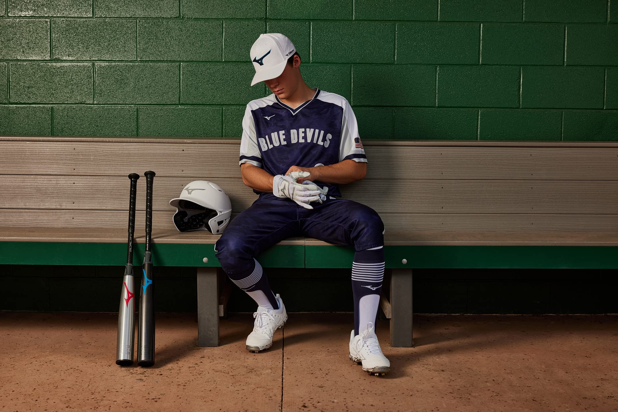 Mizuno B-303 Baseball Batting Gloves | Pair | Adult and Youth | Full Grain Leather Palm | AirMesh Inserts | QuikAdjust Wrist Tab - Image 5